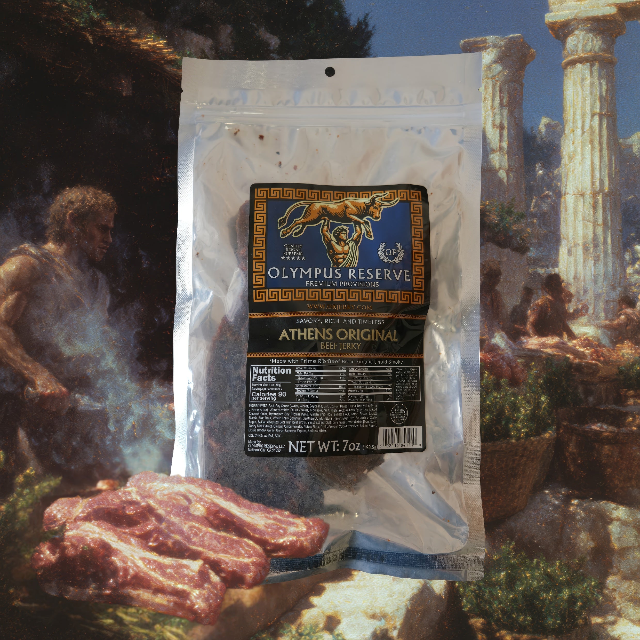 Athens Original Beef Jerky (7oz) – Savory, Rich, and Timeless