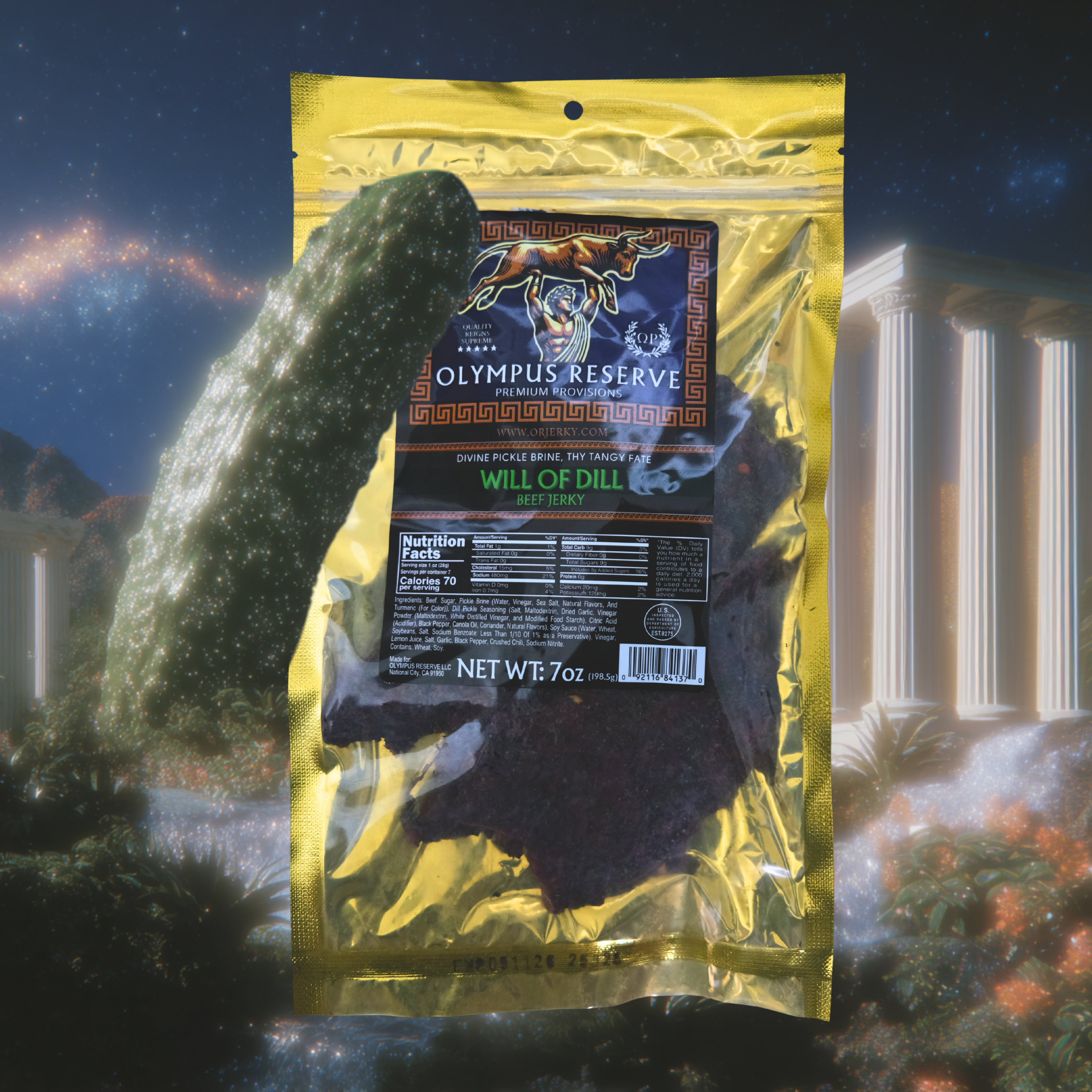 Will of Dill Beef Jerky (7oz) – Divine Pickle Brine, Thy Tangy Fate
